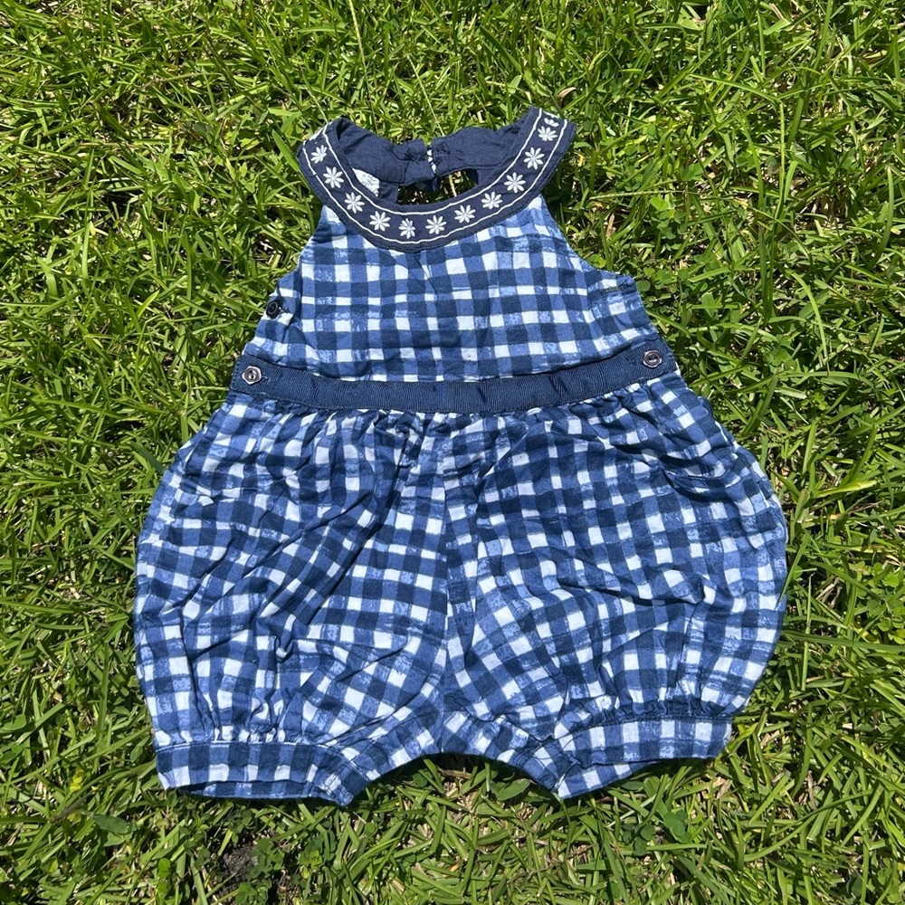 Tommy Bahama Blue and White Checkered Dress